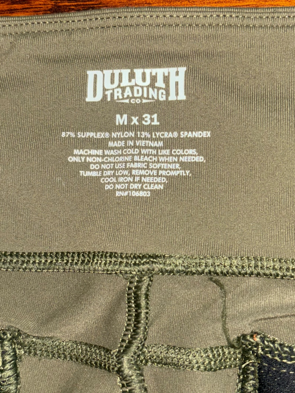 Duluth Trading Co Wide-Leg Pants NoGA Classic Bootcut Lycra Spandex Olive Green - Picture 6 of 8